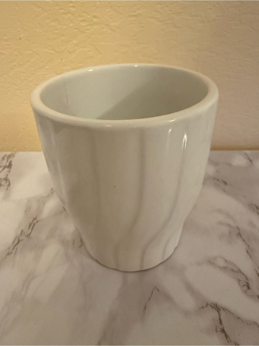 Small White Textured Ceramic Pot/Planter
